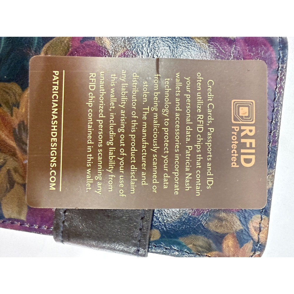 NEW! PATRICIA NASH Iberia PERUVIAN PAINTING   Leather‎ Wallet NWT! RFID - Picture 9 of 9